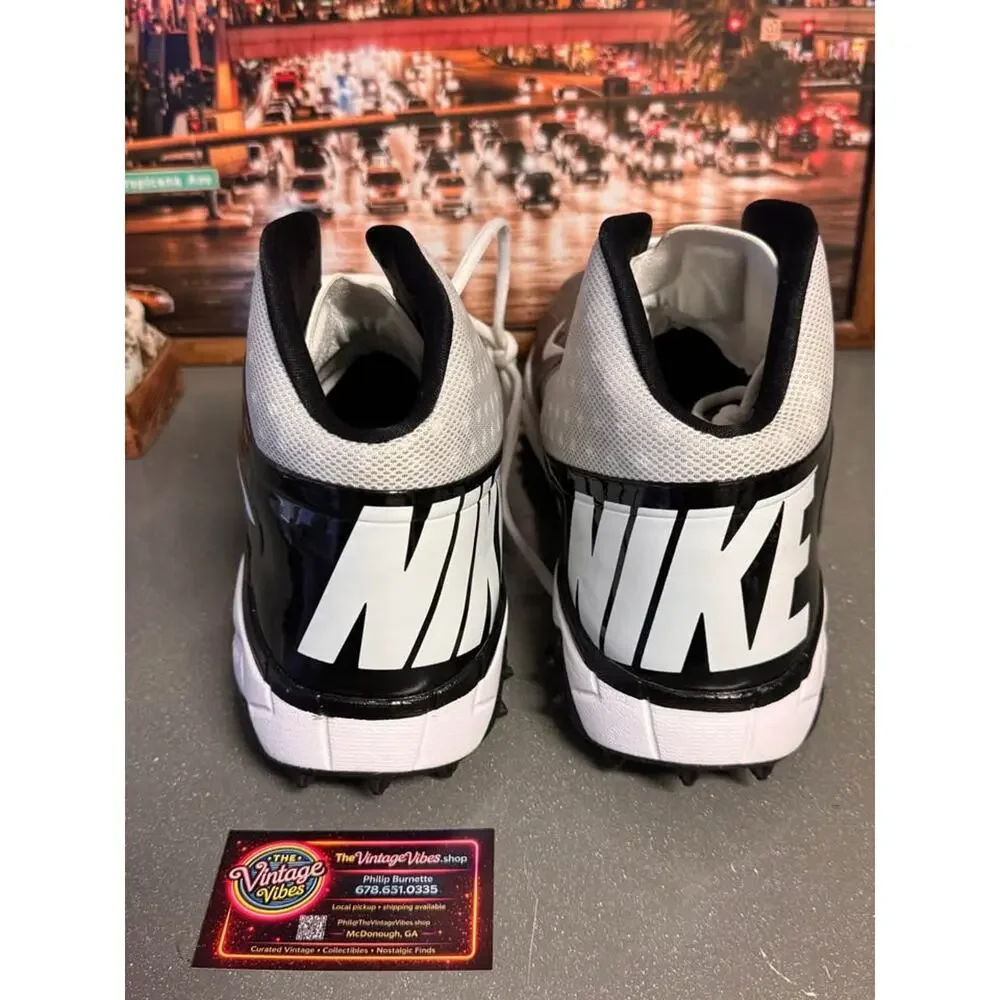 Nike Vapor Pro 3/4 Destroyer Turf Football Cleats White Black Mens 17 NWOB